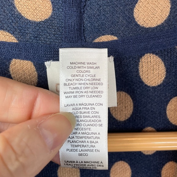 Chico's Cardigan Duster Womens 2 Large Long Line Open Front Sleeveless Tan Blue - Picture 10 of 13